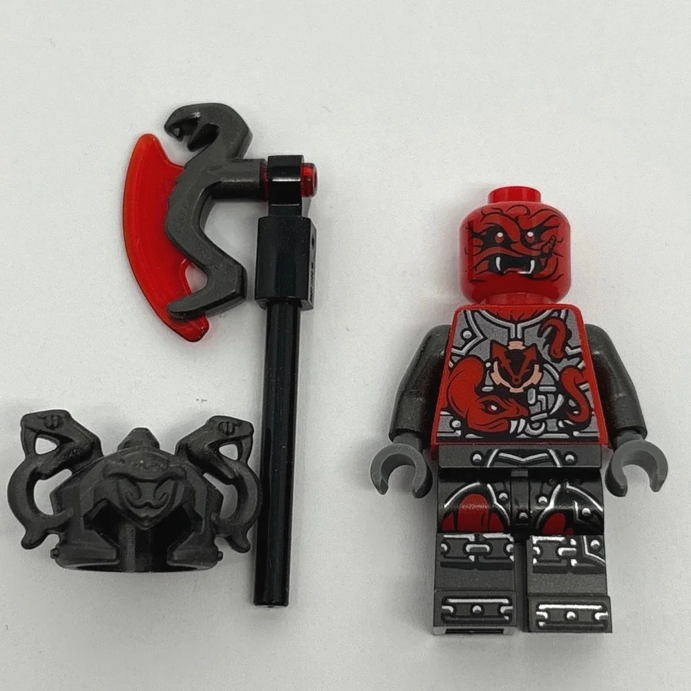 LEGO Minifigure Ninjago Slackjaw Snake Warrior njo275 with Battle Axe Accessory